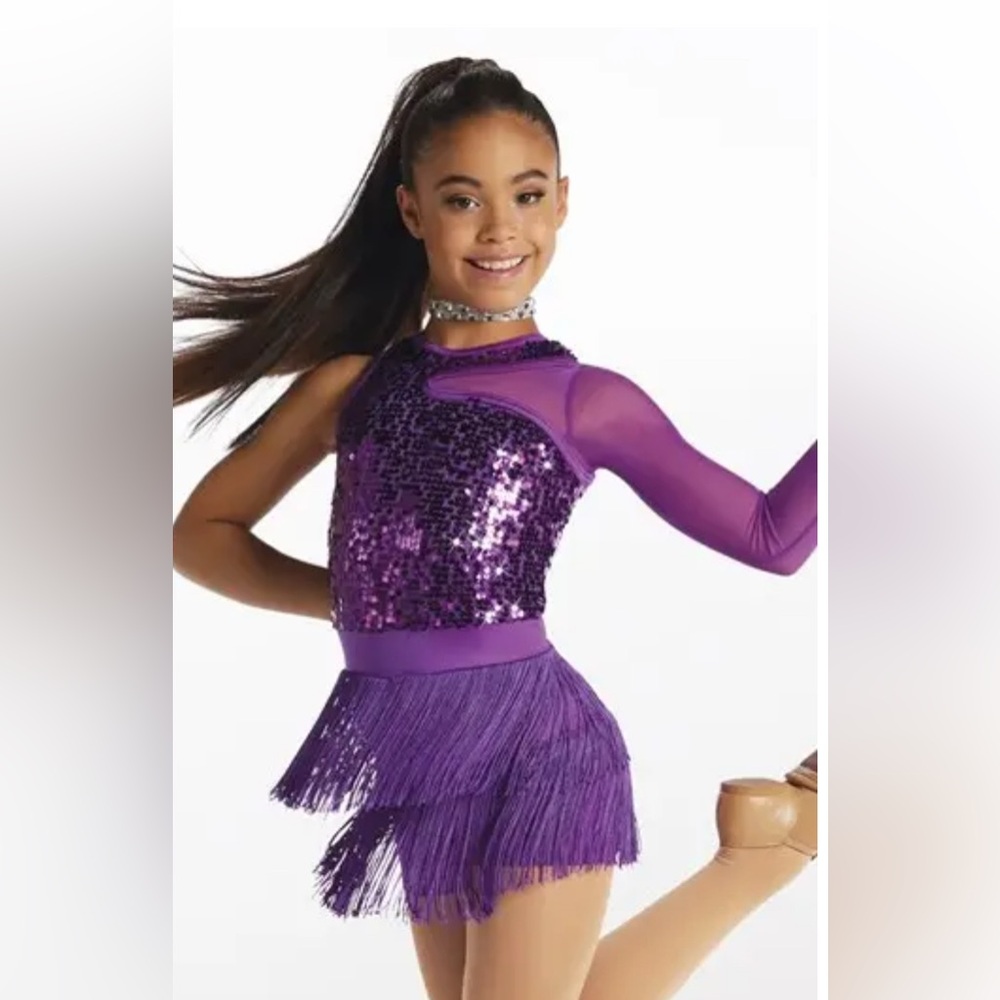Weissman Purple Sequin Dance Costume
